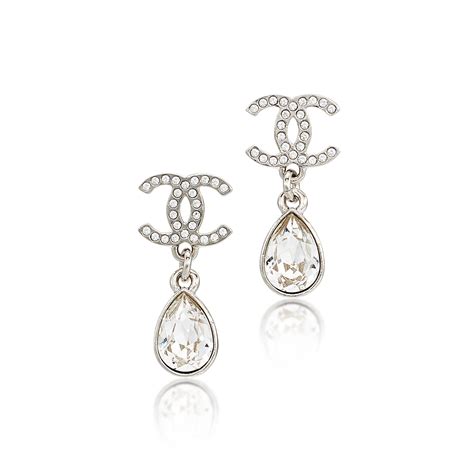 chanel teardrop earrings|large chanel cc earrings.